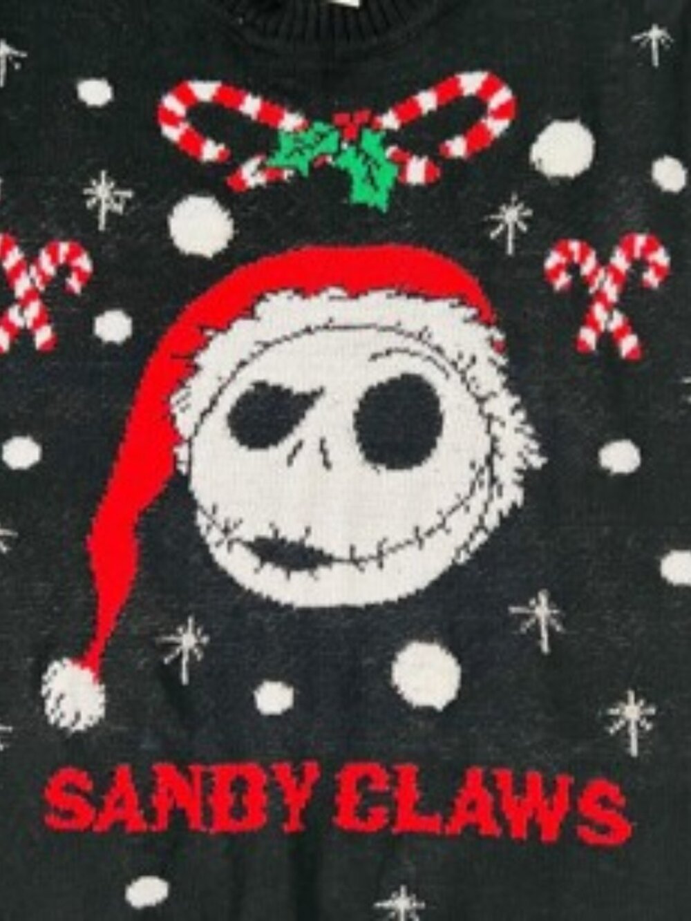Disney's A Nightmare Before Christmas Sandy Claws Sweater XSmall